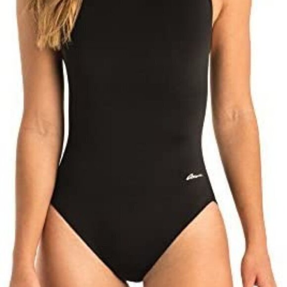 Dolfin Ocean Women's Swimwear Solid Performance Back Swimsuit - Picture 2 of 4